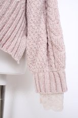 画像3: axes femme / ベロアモールニットプルオーバー F 淡ピンク Y-26-10-28-048-AX-TO-SZ-ZY (3)