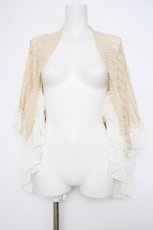 画像1: axes femme / シフォンフリルドルマン透かしニット M 生成り Y-26-10-28-049-AX-TO-SZ-ZY (1)
