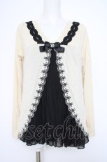 画像1: axes femme / 刺繍カットワークプルオーバー M 生成り Y-26-10-28-051-AX-TO-SZ-ZY (1)