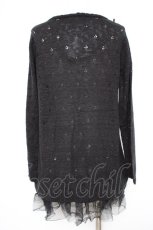 画像3: axes femme / 縦リボン通しニットカーデ M 黒 Y-26-10-28-053-AX-TO-SZ-ZY (3)