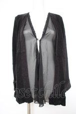 画像1: axes femme / カットソーレイヤード風カーディガン M 黒 Y-26-10-28-056-AX-TO-SZ-ZY (1)