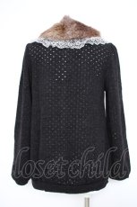 画像3: axes femme / ファーティペット付きプルオーバー M 黒 Y-26-10-28-057-AX-TO-SZ-ZY (3)