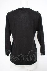 画像2: axes femme / ネックレス風デザインカーデ M 黒 Y-26-10-28-068-AX-TO-SZ-ZY (2)
