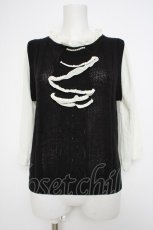 画像1: axes femme / レイヤード風ニットトップス M 黒 Y-26-10-28-075-AX-TO-SZ-ZY (1)