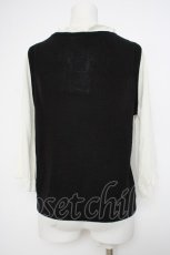 画像3: axes femme / レイヤード風ニットトップス M 黒 Y-26-10-28-075-AX-TO-SZ-ZY (3)