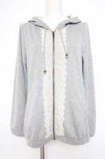 画像1: axes femme / BACKフリルパーカー M グレー Y-26-10-28-076-AX-TO-SZ-ZY (1)