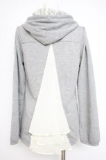 画像3: axes femme / BACKフリルパーカー M グレー Y-26-10-28-076-AX-TO-SZ-ZY (3)