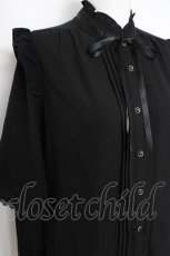 画像2: axes femme / レイヤードフレア袖ブラウス M 黒 Y-26-10-28-077-AX-BL-SZ-ZY (2)