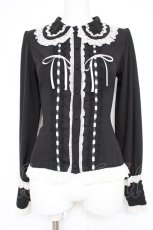 画像1: Vallee lys / Dreams Ladder Lace Long Sleeved Blouse  黒 Y-26-10-28-092-GO-BL-SZ-ZY (1)
