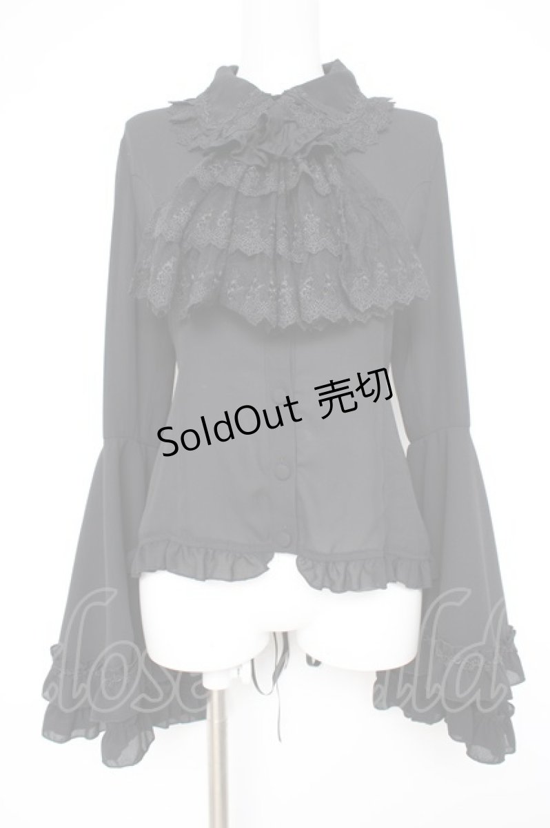 画像1: ATELIER PIERROT / Louise Jabot Blouse  黒 Y-26-10-28-103-EL-BL-SZ-ZY (1)
