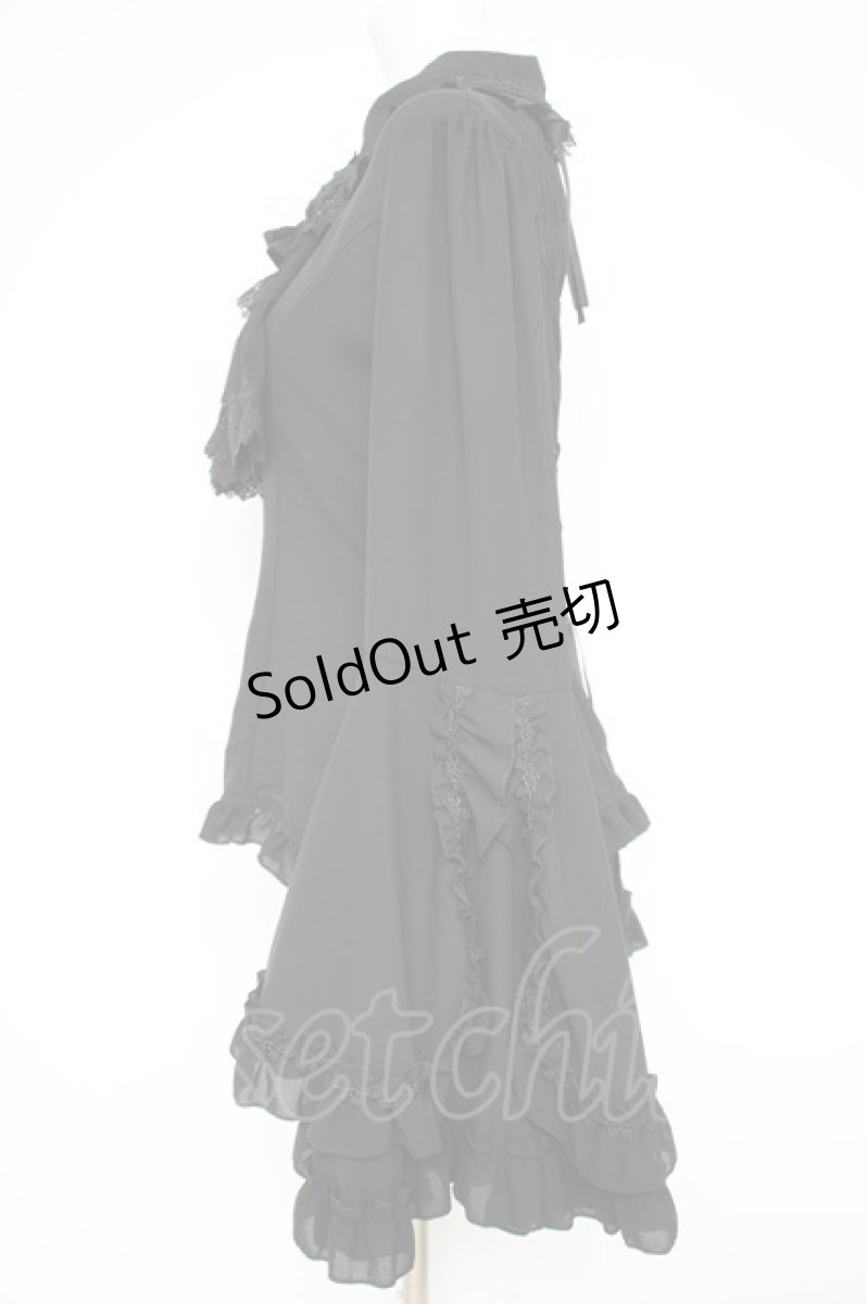 画像3: ATELIER PIERROT / Louise Jabot Blouse  黒 Y-26-10-28-103-EL-BL-SZ-ZY (3)