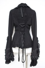 画像4: ATELIER PIERROT / Louise Jabot Blouse  黒 Y-26-10-28-103-EL-BL-SZ-ZY (4)