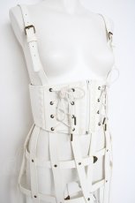 画像2: ATELIER PIERROT / Baroque Cage Corset Harness コルセットハーネス  ホワイト Y-26-10-28-104-EL-TO-SZ-ZY (2)