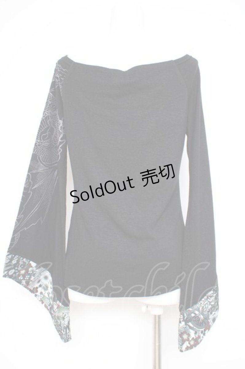画像3: Qutie Frash / 着物袖トップス  黒 Y-26-10-28-111-QU-TO-SZ-ZY (3)