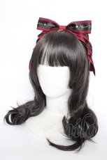 画像1: Amavel / Vampire Nightmareリボンカチューシャ  ボルドー Y-26-10-28-014-CA-AC-SZ-ZY (1)
