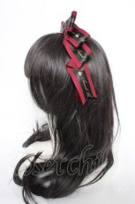 画像2: Amavel / Vampire Nightmareリボンカチューシャ  ボルドー Y-26-10-28-014-CA-AC-SZ-ZY (2)