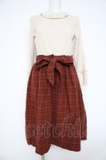 画像1: axes femme / 2021年福袋ワンピース m 生成り×茶 Y-26-10-28-127-AX-OP-SZ-ZY (1)