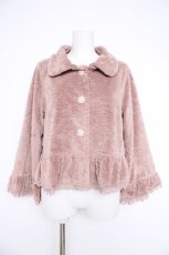 画像1: axes femme / ローズファーショートコート M ピンク Y-26-10-28-156-AX-CO-SZ-ZY (1)