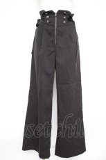 画像1: axes femme POETIQUE / レースアップデザインパンツ M 黒 Y-26-10-28-158-AX-PA-SZ-ZY (1)