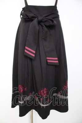 Preview of 彼岸花刺繍サス付スカート F 黒