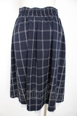 画像2: axes femme POETIQUE / レースアッププリーツ切替スカート M 紺 Y-26-10-29-076-AX-SK-SZ-ZY (2)