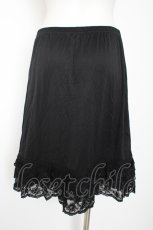 画像2: axes femme / 裾刺繍レースペチスカート M 黒 Y-26-10-29-085-AX-SK-SZ-ZY (2)