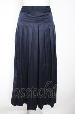 画像1: axes femme POETIQUE / サス付きサテンプリーツパンツ M 紺 Y-26-10-29-098-AX-PA-SZ-ZY (1)