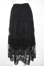 画像2: axes femme / 刺繍レース使いチュールスカート M 黒 Y-26-10-29-103-AX-TO-SZ-ZY (2)