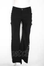 画像1: Ozz Croce / 龍刺繍フレアパンツ  黒 Y-26-10-29-106-OO-PA-SZ-ZY (1)