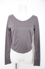 画像1: axes femme / チョーカー付コルセット風プルオーバー  グレー Y-26-10-29-016-AX-TO-AS-ZY (1)