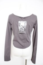 画像2: axes femme / チョーカー付コルセット風プルオーバー  グレー Y-26-10-29-016-AX-TO-AS-ZY (2)