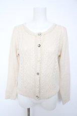 画像1: axes femme / パールボタンニットカーディガン M 生成り Y-26-10-29-031-AX-TO-SZ-ZY (1)