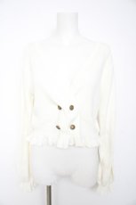 画像1: axes femme / バックレースアップルーズネックカーディガン  オフ Y-26-10-29-004-AX-TO-AS-ZY (1)