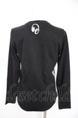 画像2: ALGONQUINS / ラメプリントTシャツ  黒 Y-26-10-29-044-AL-TS-AS-ZY (2)