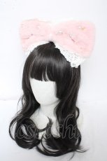 画像1: BABY,THE STARS SHINE BRIGHT / Ruban de Noel Neigeリボンカチューシャ  ピンク Y-26-10-31-010-BA-AC-SZ-ZY (1)