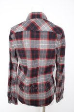 画像2: HYSTERIC GLAMOUR / スカルてんとう虫チェック柄ネルシャツ F グレー/ネイビー/レッド Y-26-10-31-067-PU-BL-SZ-ZY (2)