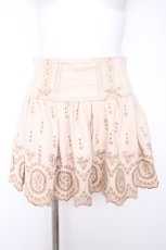 画像1: LIZ LISA / 刺繍スカラップスカパン 0 ベージュ Y-26-10-31-117-LO-PA-SZ-ZY (1)