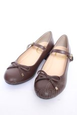 画像1: F&A / リボンストラップパンプス M ブラウン Y-26-10-31-017-CA-SH-SZ-ZY (1)