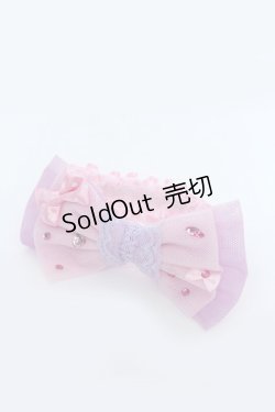 画像1: 【新品】チュールリボンシュシュ(ラベンダー） HA_220_B148【通信販売専用商品】