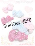 【新品】ラブリードットヘアクリップ(ローズ） HA_251_B147