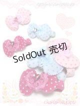 【新品】ラブリードットヘアクリップ(ローズ） HA_251_B147【通信販売専用商品】