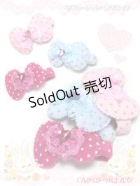 【新品】ラブリードットヘアクリップ(ローズ） HA_251_B147【通信販売専用商品】