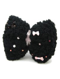 【新品】もこもこリボン2WAYブローチ&ヘアピン(ブラック) HA_110_B136【通信販売専用商品】