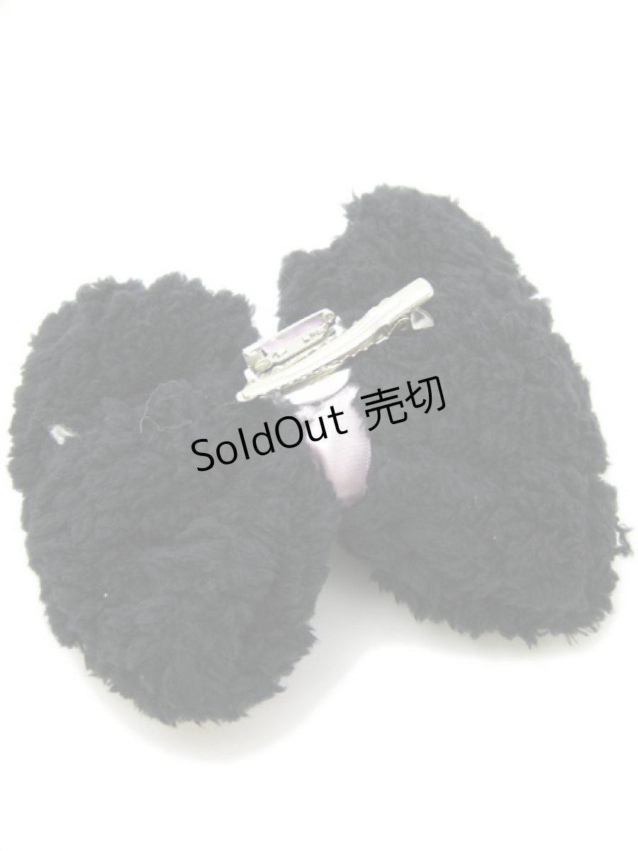 画像2: 【新品】もこもこリボン2WAYブローチ&ヘアピン(ブラック) HA_110_B136【通信販売専用商品】 (2)