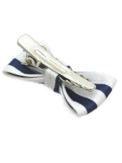 画像2: 【新品】ストライプミニリボンクリップ(ネイビー/ホワイト ) HA_136_B142【通信販売専用商品】 (2)