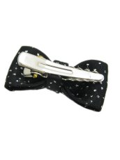 画像2: 【新品】ミニリボンクリップ(ブラック ラメ) HA_125_B142【通信販売専用商品】 (2)