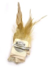 画像3: 【新品】 ストーン＆羽根ブローチ (ブラウン) HA_093_B129【通信販売専用商品】 (3)