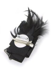 画像3: 【新品】 ストーン＆羽根ブローチ (ブラック) HA_094_B129【通信販売専用商品】 (3)