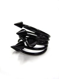 【新品】 5連スタッズリング (ブラック) RG_106_B82【通信販売専用商品】