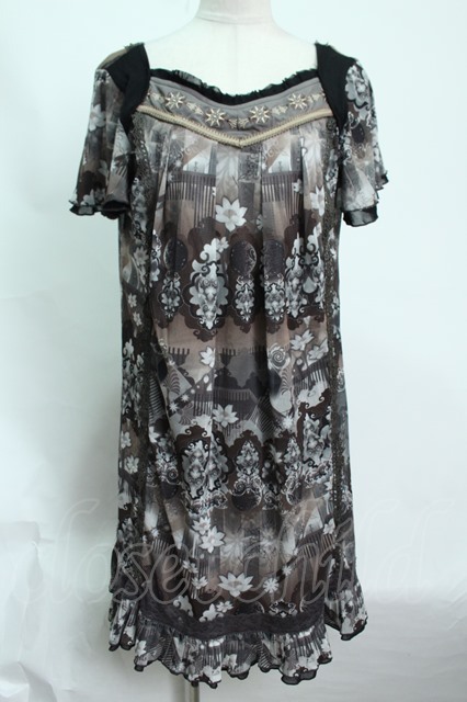Ozz Oneste 総柄メッシュワンピース Closet Child オンラインショップ Ozz Oneste 総柄メッシュワンピース Closet Child オンラインショップ